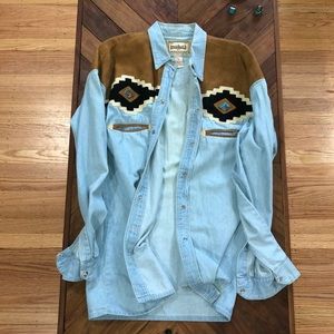 RIVERGOLD Two-tone western button up